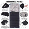 QEZER Daunenschlafsack Ultraleicht Deckenschlafsack kleines Packmaß für Camping und Trekking 3~4 Jahreszeiten Outdoor oder In