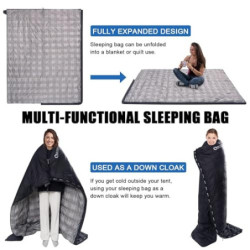 QEZER Daunenschlafsack Ultraleicht Deckenschlafsack kleines Packmaß für Camping und Trekking 3~4 Jahreszeiten Outdoor oder In