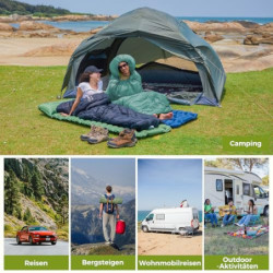 ATEPA Daunenschlafsack,Schlafsack Outdoor, Deckenschlafsack mit 600FP Daunen, wasserabweisend, Schlafsäcke für 4 Jahreszeiten