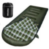 POEPORE Schlafsack Outdoor für Erwachsene 3-4 Jahreszeiten Flanell Schlafsäcke Deckenschlafsack Warmer mit Reißverschluss für