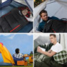 POEPORE Schlafsack Outdoor für Erwachsene 3-4 Jahreszeiten Flanell Schlafsäcke Deckenschlafsack Warmer mit Reißverschluss für