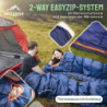 zeitgeist OUTDOOR Schlafsack 3 Jahreszeiten Erwachsene 210x81cm [Stretch] Wasserabweisender Mumienschlafsack Leicht 10°C Komf