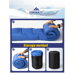 Forceatt Schlafsack Winter, -7 ℃ Bis 20 ℃  2,4kg/210 X 80 cm  4 Jahreszeiten Deckenschlafsäcke Leichtgewichtig, Wasserdicht u