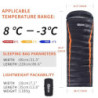 QEZER Daunenschlafsack Ultraleicht Schalfack mit Premium Daunen 8C° bis -3C° für Camping Wandern und Trekking Outdoor 3 Jahre