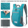 G4Free Kleiner Rucksack, 10/15 l, faltbar, leicht, verstaubar, Tagesrucksack, Reisen, Outdoor, Wandern, Schultertasche, blau 