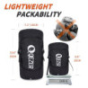 QEZER Daunenschlafsack Ultraleicht Schalfack mit Premium Daunen 8C° bis -3C° für Camping Wandern und Trekking Outdoor 3 Jahre