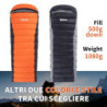 QEZER Daunenschlafsack Ultraleicht Schalfack mit Premium Daunen 8C° bis -3C° für Camping Wandern und Trekking Outdoor 3 Jahre
