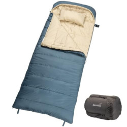 Skandika Schlafsack Oppdal| Deckenschlafsack für Erwachsene, 3 Jahreszeiten, Kompakt, leicht, rechteckig | bis 7 °C, 230 × 90