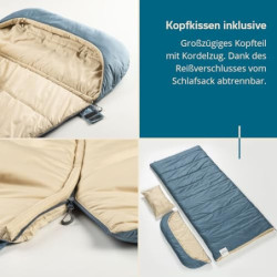 Skandika Schlafsack Oppdal| Deckenschlafsack für Erwachsene, 3 Jahreszeiten, Kompakt, leicht, rechteckig | bis 7 °C, 230 × 90