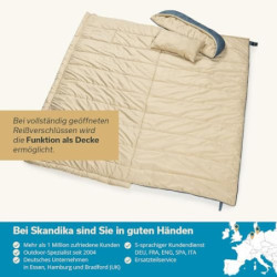 Skandika Schlafsack Oppdal| Deckenschlafsack für Erwachsene, 3 Jahreszeiten, Kompakt, leicht, rechteckig | bis 7 °C, 230 × 90