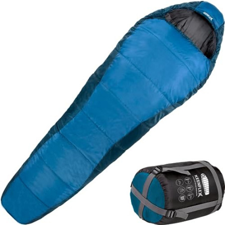 KeenFlex Schlafsack 3-4 Jahreszeiten  Blue +7.0 °C 