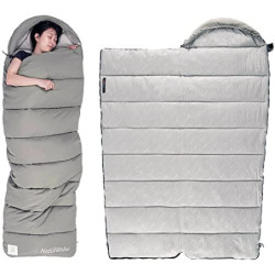 Naturehike Baumwollschlafsack mit Kapuze, 3-Jahreszeiten-Schlafsack, Leicht, Tragbar und Spleißbar, Gefüllt mit 180 g/m2 HHoc