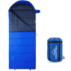 MOUNTREX® Schlafsack für Camping & Outdoor -5°C / 10°C - Deckenschlafsack  205 x 75cm  - 3 Jahreszeiten - Leicht & Warm  1.6 