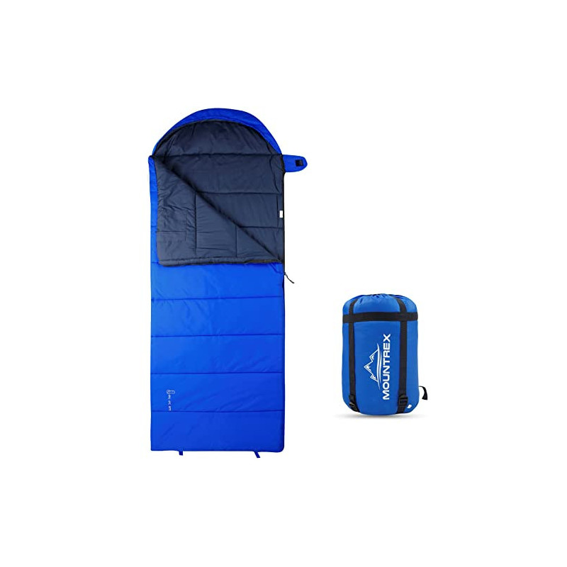 MOUNTREX® Schlafsack für Camping & Outdoor -5°C / 10°C - Deckenschlafsack 205 x 75cm - 3 Jahreszeiten - Leicht & Warm 1.6 MOUNTREX® Schlafsack für Camping & Outdoor -5°C / 10°C - Deckenschlafsack 205 x 75cm - 3 Jahreszeiten - Leicht & Warm 1.6
