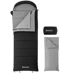 Kingcamp Flanellschlafsack Outdoor Winter, [Schlafsack mit abnehmbare Decke], 3-in-1 Schlafsäcke, XXL Schlafsack Baumwolle Wa