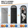 Kingcamp Flanellschlafsack Outdoor Winter, [Schlafsack mit abnehmbare Decke], 3-in-1 Schlafsäcke, XXL Schlafsack Baumwolle Wa