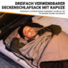 Kingcamp Flanellschlafsack Outdoor Winter, [Schlafsack mit abnehmbare Decke], 3-in-1 Schlafsäcke, XXL Schlafsack Baumwolle Wa