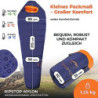 Tourbold Daunenschlafsack Outdoor | 3 Jahreszeiten | Ultraleicht  1250 g  | Kleines Packmaß | Extra Langer Reißverschluss | K