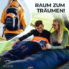 Tourbold Daunenschlafsack Outdoor | 3 Jahreszeiten | Ultraleicht  1250 g  | Kleines Packmaß | Extra Langer Reißverschluss | K