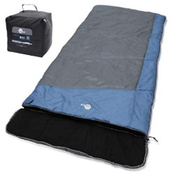 your GEAR XXL Schlafsack Sumatra -7°C Warmer Deckenschlafsack 230x100 cm 3-4 Jahreszeiten Futter aus 100% Baumwolle Blau Grau