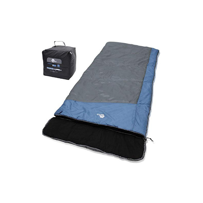 your GEAR XXL Schlafsack Sumatra -7°C Warmer Deckenschlafsack 230x100 cm 3-4 Jahreszeiten Futter aus 100% Baumwolle Blau Grau your GEAR XXL Schlafsack Sumatra -7°C Warmer Deckenschlafsack 230x100 cm 3-4 Jahreszeiten Futter aus 100% Baumwolle Blau Grau