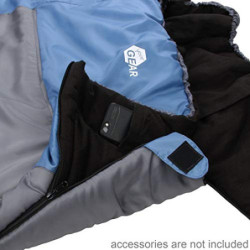your GEAR XXL Schlafsack Sumatra -7°C Warmer Deckenschlafsack 230x100 cm 3-4 Jahreszeiten Futter aus 100% Baumwolle Blau Grau