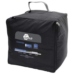 your GEAR XXL Schlafsack Sumatra -7°C Warmer Deckenschlafsack 230x100 cm 3-4 Jahreszeiten Futter aus 100% Baumwolle Blau Grau