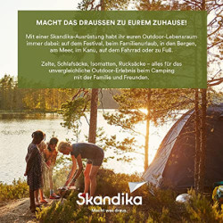 Skandika Schlafsack Vegas | XXL Mumienschlafsack mit Polycotton Innenfutter, für Erwachsene, koppelbar, 3 Jahreszeiten, bis -