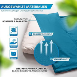 NORDMUT® Hüttenschlafsack Mikrofaser Ultraleicht - Sommerschlafsack Kleines Packmaß & Atmungsaktiv - Schlafsack Dünn & besond