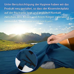 JAICOM Hüttenschlafsack, Ultraleichter Seideschlafsack für Reise, 2in1 Hüttenschlafsack, Bequemer und Weicher Schlafsack klei