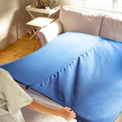 Miqio® 2in1 Baumwoll-Hüttenschlafsack mit durchgängigem Reißverschluss  Koppelbar : Leichter Komfort Reiseschlafsack und XL R