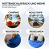Miqio® 2in1 Baumwoll-Hüttenschlafsack mit durchgängigem Reißverschluss  Koppelbar : Leichter Komfort Reiseschlafsack und XL R