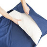 Miqio® 2in1 Baumwoll-Hüttenschlafsack mit durchgängigem Reißverschluss  Koppelbar : Leichter Komfort Reiseschlafsack und XL R