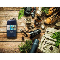 Miqio® 2in1 Baumwoll-Hüttenschlafsack mit durchgängigem Reißverschluss  Koppelbar : Leichter Komfort Reiseschlafsack und XL R