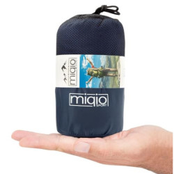 MIQIO® 2in1 Hüttenschlafsack Ultra leicht mit durchgängigem Reißverschluss  Links oder rechts : Dünner Komfort Reiseschlafsac