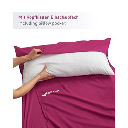 Fit-Flip Hüttenschlafsack Baumwolle - ultraleichter Innenschlafsack 325g - dünner Reiseschlafsack - kompakt, klein & seidig w