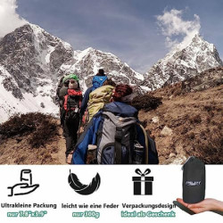 Frelaxy Hüttenschlafsack, XL Ultraleicht Reiseschlafsack mit Kissen-Fach, Dünner Komfort Sommerschlafsack mit durchgängigem R
