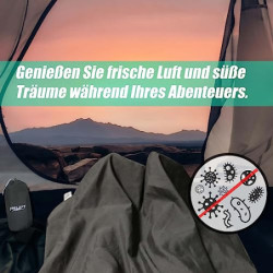 Frelaxy Hüttenschlafsack, XL Ultraleicht Reiseschlafsack mit Kissen-Fach, Dünner Komfort Sommerschlafsack mit durchgängigem R
