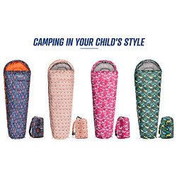 meteor Premium Kinder-Schlafsack mit Rucksack Ultraleicht Kinder Hüttenschlafsack Komfortbel Jugendliche Camping Deckenschlaf