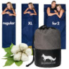 Silkrafox Cotton XL extra großer Hüttenschlafsack Baumwolle mit Reißverschluss und Kissen Fach Leichter Sommer Schlafsack Inl