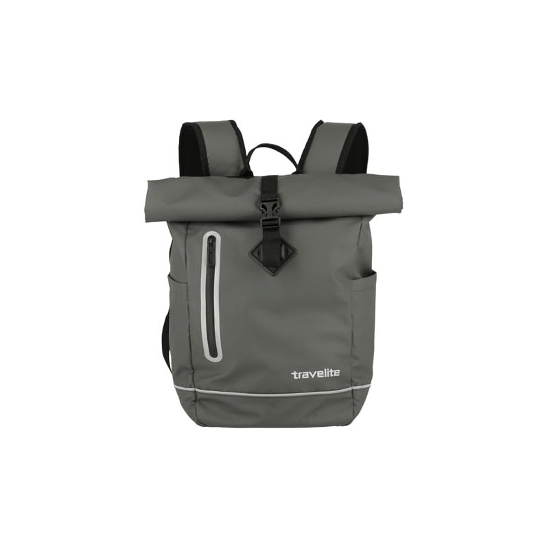 Travelite Rolltop Rucksack wasserfest, Fahrradrucksack, Freizeitrucksack mit Rolltop Verschluss & Reflektoren, BASICS, 48 cm, Travelite Rolltop Rucksack wasserfest, Fahrradrucksack, Freizeitrucksack mit Rolltop Verschluss & Reflektoren, BASICS, 48 cm,