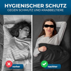 STYNGARD 2in1 Hüttenschlafsack Ultraleicht aus Mikrofaser [200g] - Ultraleichter Schlafsack kleines Packmaß - Dünner Schlafsa