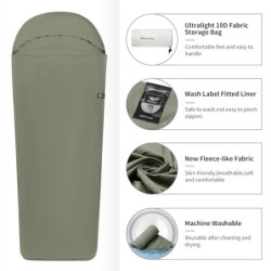 Naturehike Hüttenschlafsack Ultralight Schlafsack Liner nur 128g Reisedecke mit Small Pack Size Innenschlafsack für Backpacki