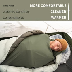 Naturehike Hüttenschlafsack Ultralight Schlafsack Liner nur 128g Reisedecke mit Small Pack Size Innenschlafsack für Backpacki