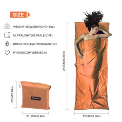 HENGBIRD HüTtenschlafsack, HüTtenschlafsack Baumwolle Sommerschlafsack HüTtenschlafsack Seide Sleeping Bag Ultra-Leichter Rei