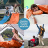 WILLNORN Hüttenschlafsack Zwei-Wege-Reißverschluss XL 220x95 cm – Mikrofaser Reiseschlafsack Inlett, Leicht & Komfortabel, Id
