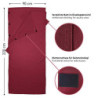 Fit-Flip Hüttenschlafsack Ultraleicht, Mikrofaser Schlafsack Inlay mit extra Kissenfach, Inlett Schlafsack seidig weich, Reis