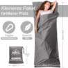 WILLNORN Hüttenschlafsack 100% Baumwolle - Klein und Dünn Travel Sheet, XL 220 x 95 cm - Atmungsaktiv & Kompakt - Reiseschlaf