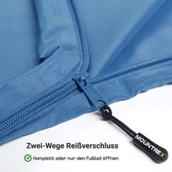 MOUNTREX® Hüttenschlafsack - Schlafsack Inlett mit durchgängigem Reißverschluss  220 x 90cm  - Outdoor & Indoor Sommerschlafs