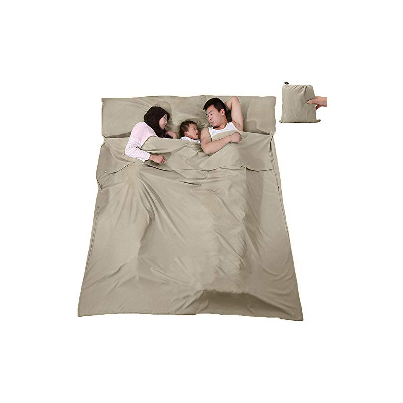 VILISUN Hüttenschlafsack, Schlafsack Inlett, Sommerschlafsack, Reiseschlafsack dünn leicht & kompakt, Ideal für Hostels Bergh VILISUN Hüttenschlafsack, Schlafsack Inlett, Sommerschlafsack, Reiseschlafsack dünn leicht & kompakt, Ideal für Hostels Bergh
